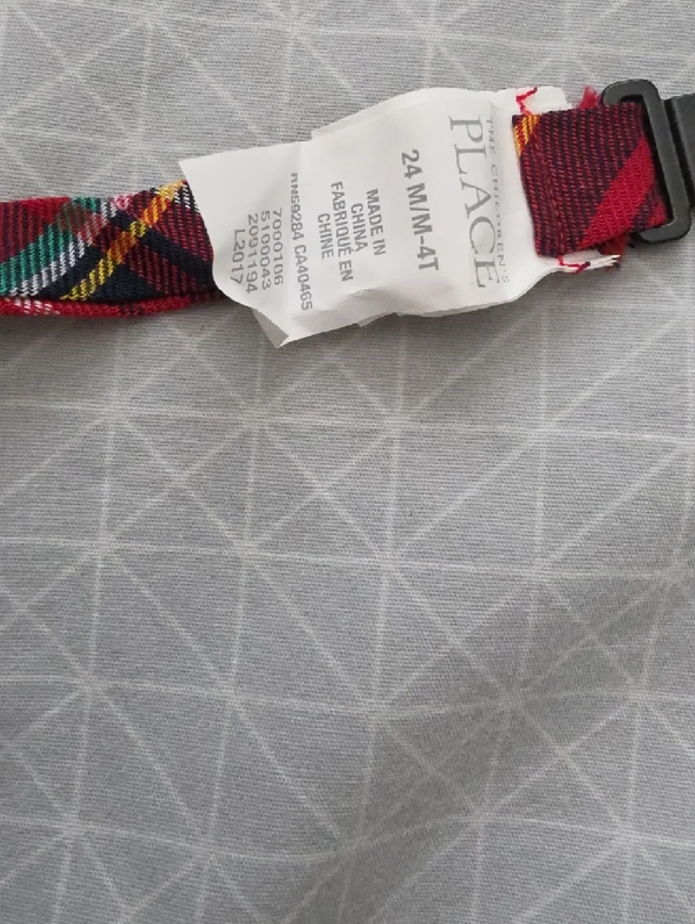 The Children's Place Red Bow Tie with Green and Blue Accents